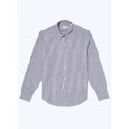 Fursac - Cotton Shirt - Navy Blue Baton Stripes