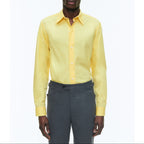 Fursac - Chemise À Col Hirondelle En Coton - Jaune
