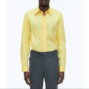 Chemise À Col Hirondelle En Coton - Jaune