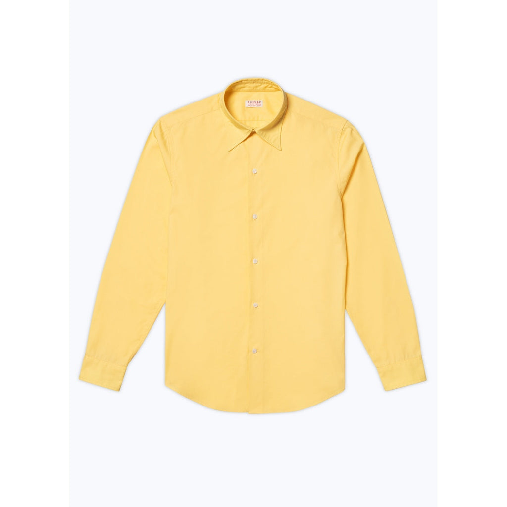 Fursac - Chemise À Col Hirondelle En Coton - Jaune