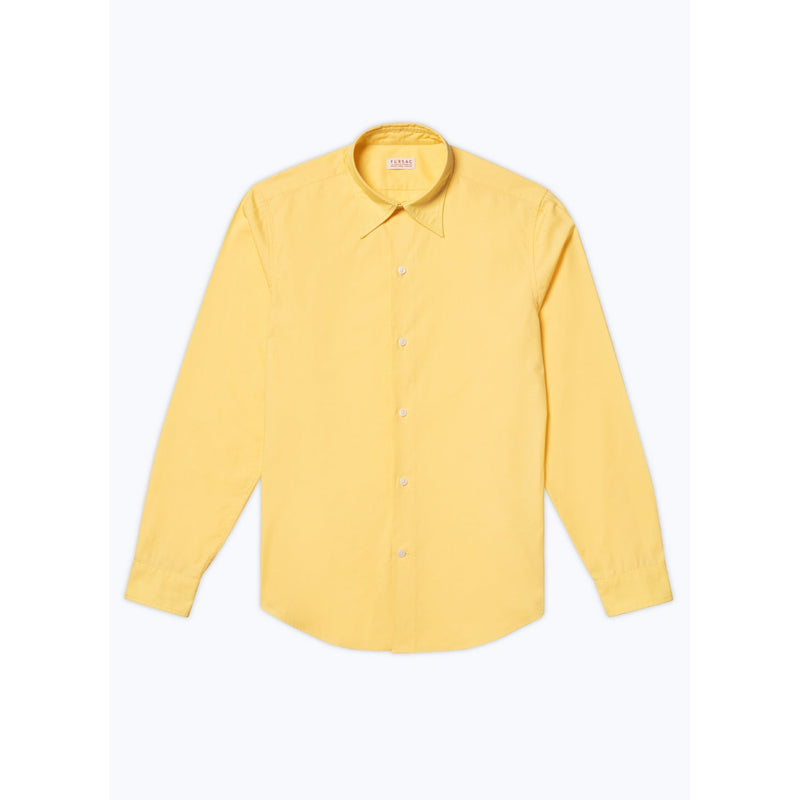 Chemise À Col Hirondelle En Coton - Jaune