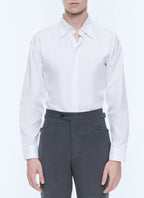 Chemise Col Hirondelle En Twill - Blanc