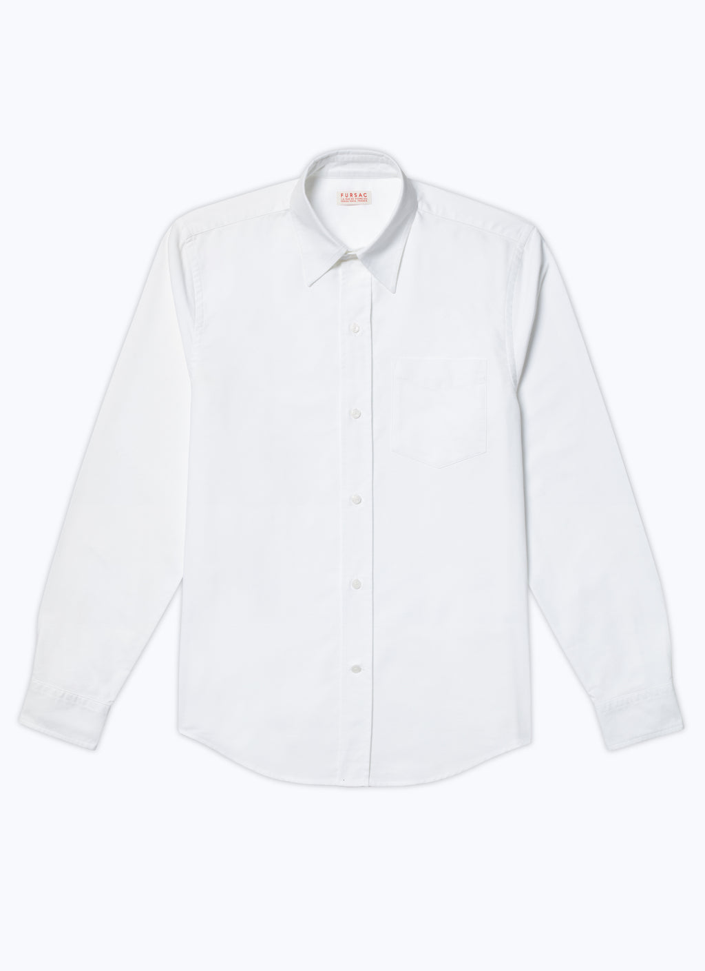 Chemise Col Hirondelle En Twill - Blanc