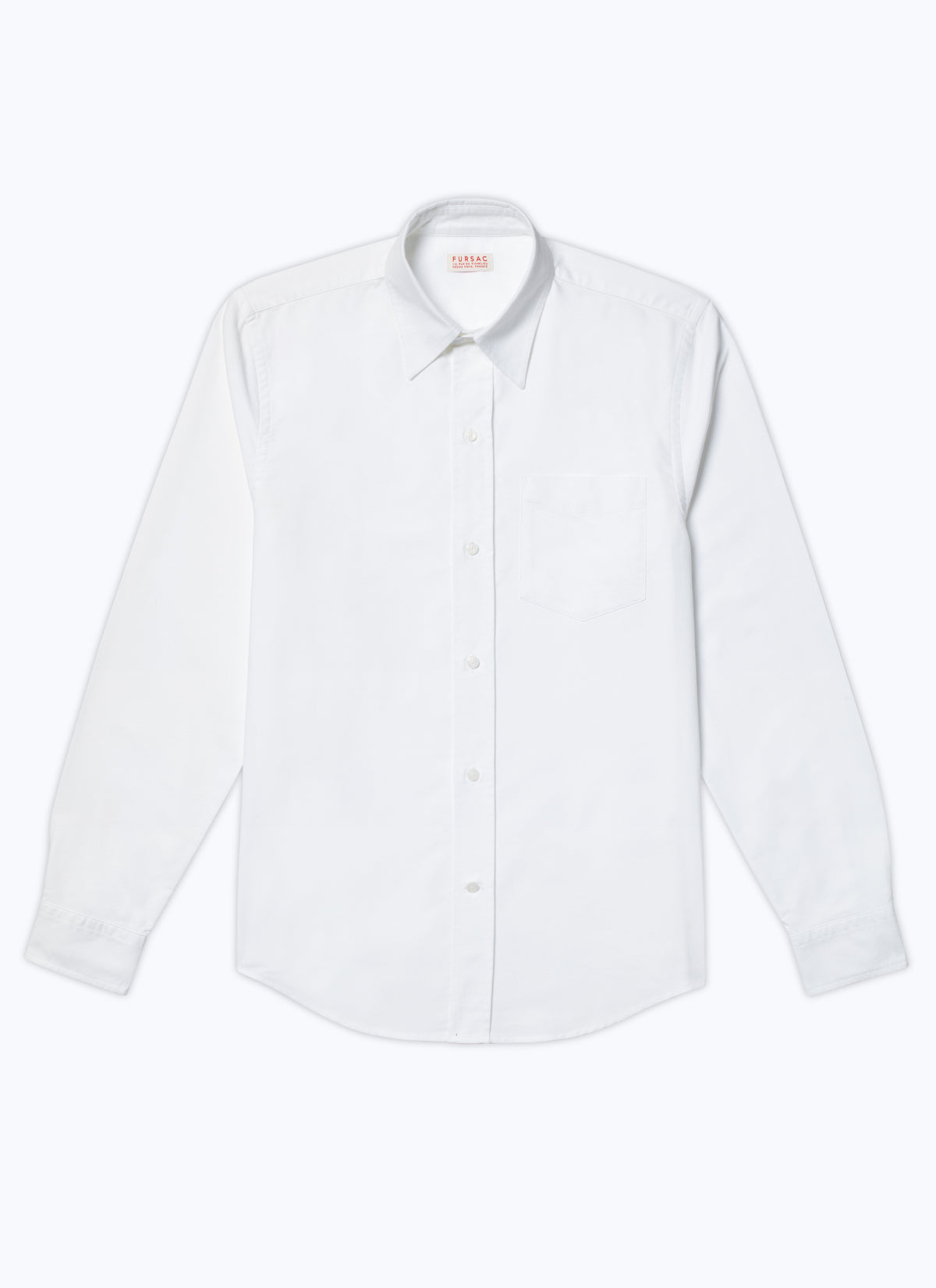 Chemise Col Hirondelle En Twill - Blanc