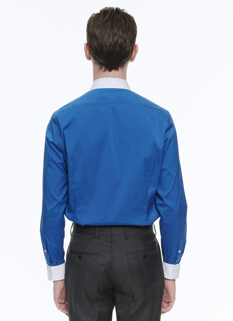 Fursac - Camisa de popelina de algodón azul - Saphir - Hombre