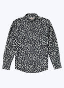 Fursac - Chemise En Viscose À Imprimé Léopard - Gris Moyen - Homme