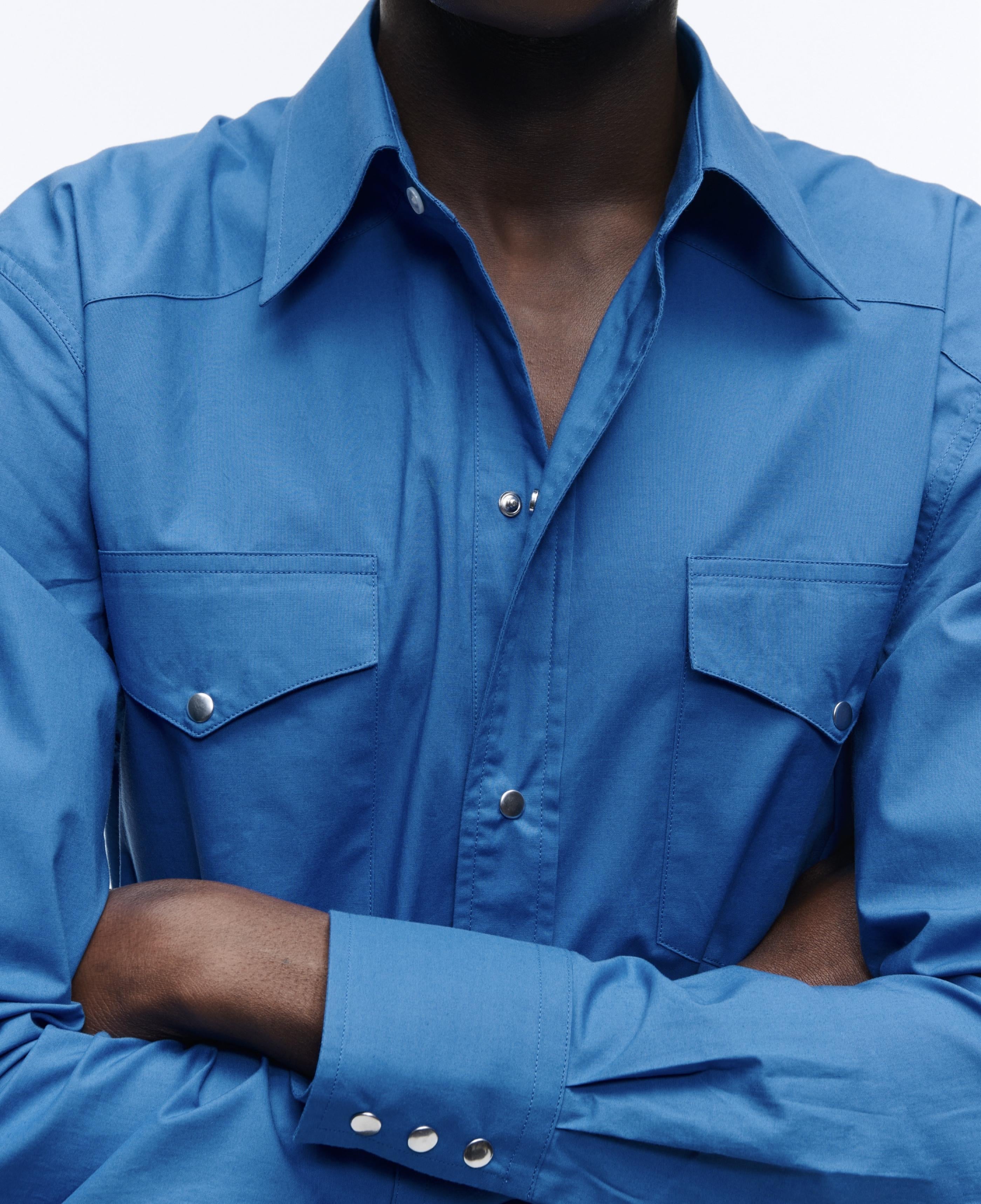 Fursac - Camisa Western En Popelín De Algodón - Indien - Hombre