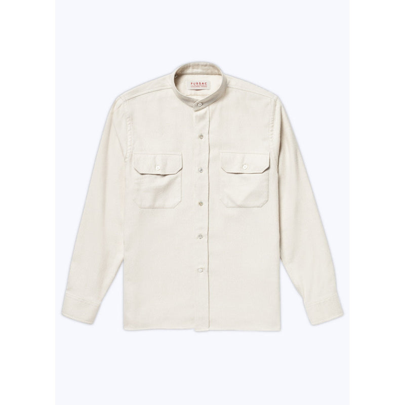 Fursac - Chemise En Flanelle De Coton - Naturel - Homme