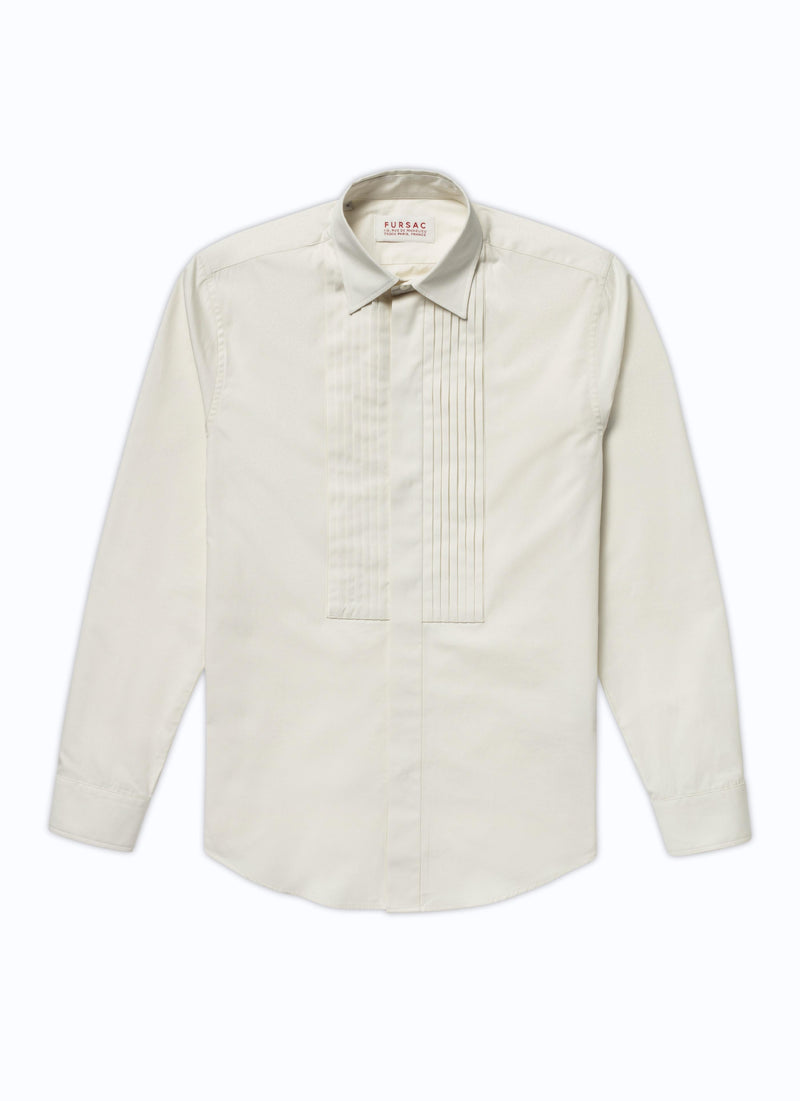 Fursac - Camisa con peto de algodón crudo