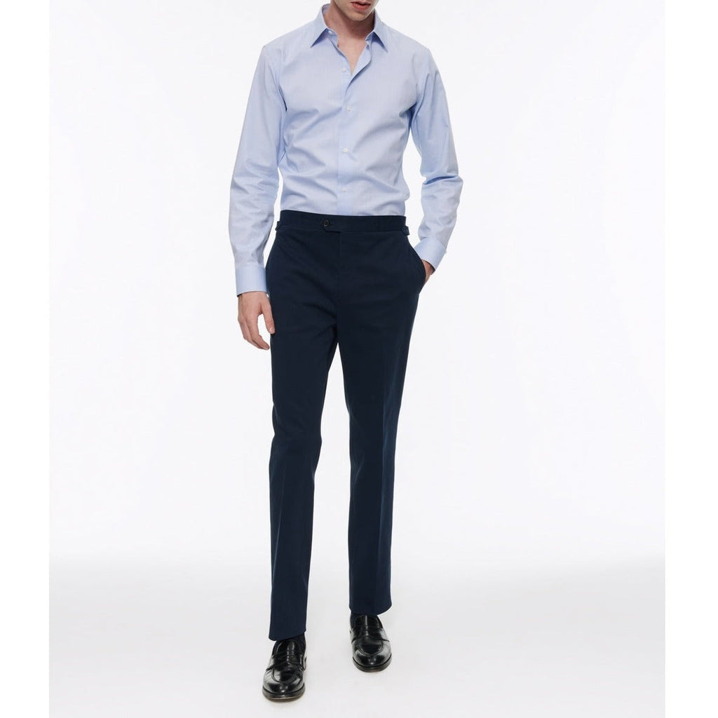 Fursac - Chemise Pâle En Micro Armuré De Coton - Ciel