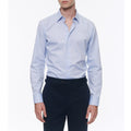 Fursac - Chemise Pâle En Micro Armuré De Coton - Ciel