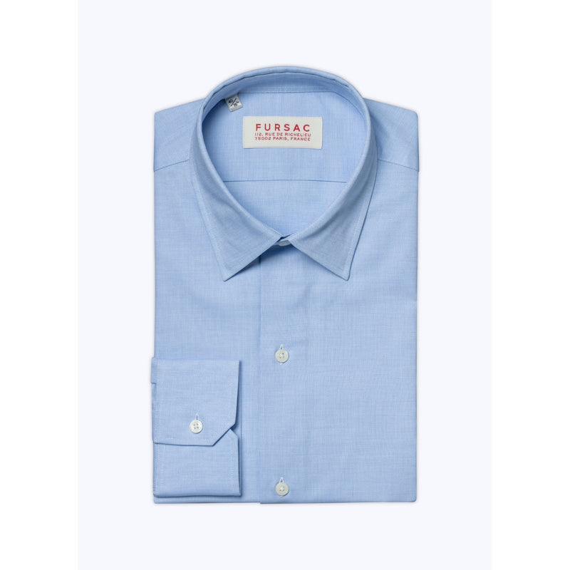 Fursac - Camisa Micro Tejido Algodón Azul Claro