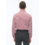 Cotton Stand Collar Shirt - White - Baton Rouge Stripes
