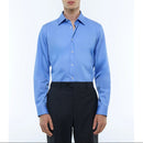 Chemise À Col Droit En Coton - Bleu