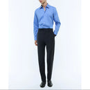 Chemise À Col Droit En Coton - Bleu