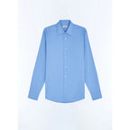 Cotton Stand Collar Shirt - Blue