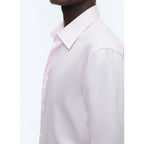 Cotton Stand Collar Shirt - Pale Pink