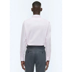 Cotton Stand Collar Shirt - Pale Pink