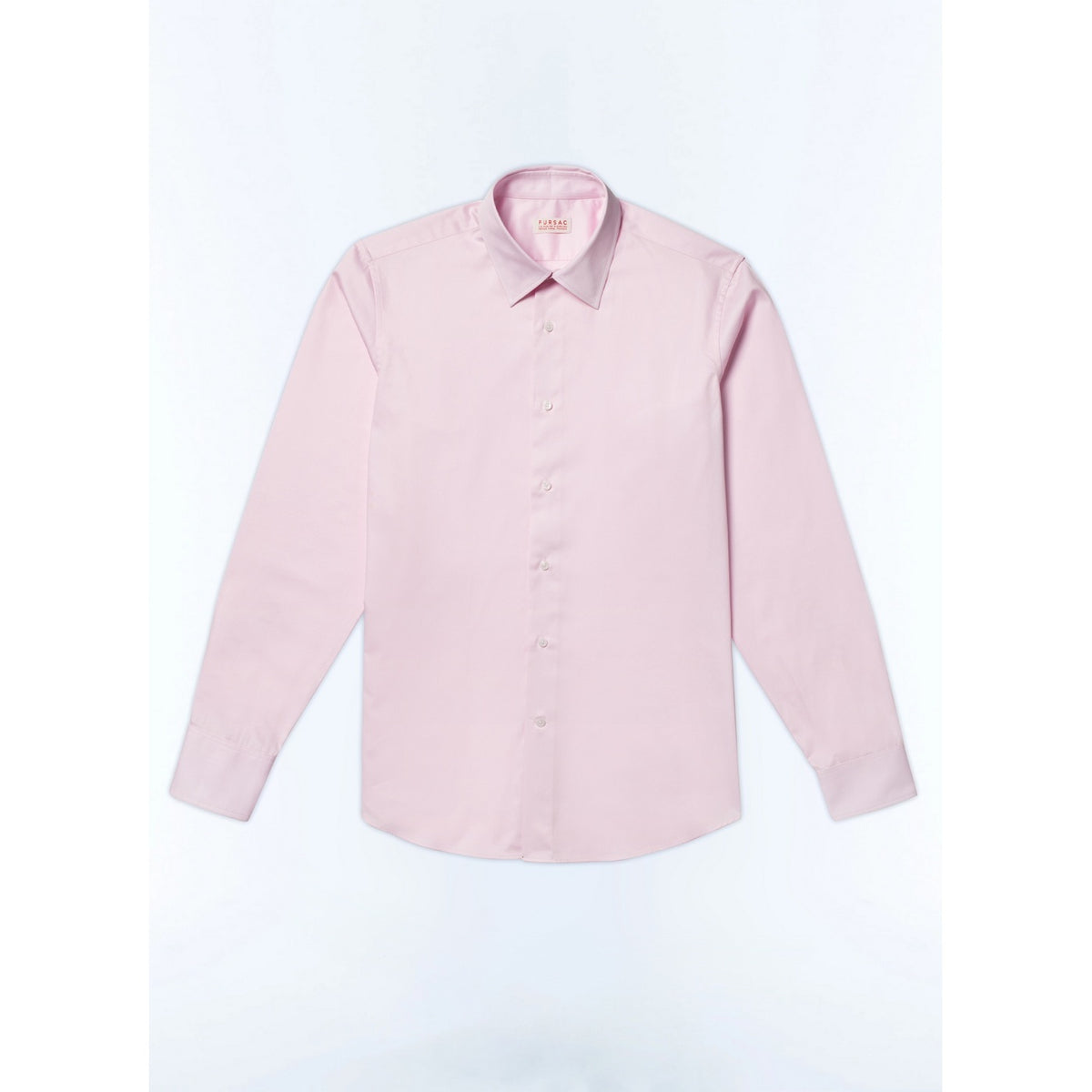 Cotton Stand Collar Shirt - Pale Pink