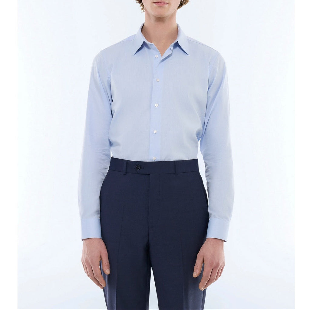 Camisa de popelina de algodón - Azul