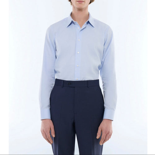 Chemise En Popeline De Coton - Bleu