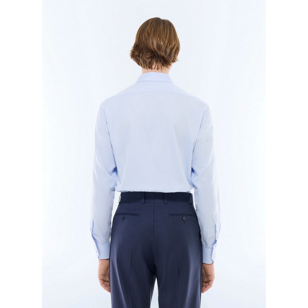 Camisa de popelina de algodón - Azul