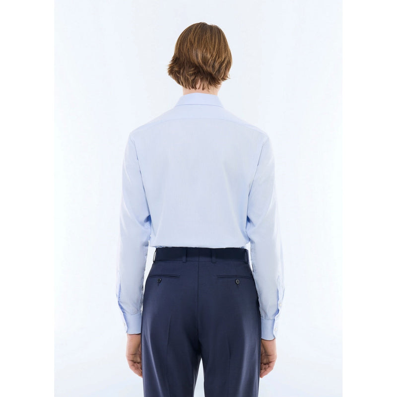 Fursac - Chemise En Popeline De Coton - Bleu