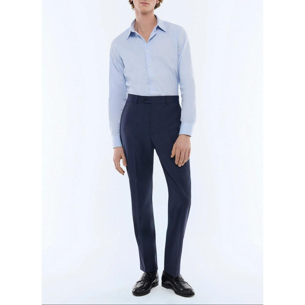 Camisa de popelina de algodón - Azul