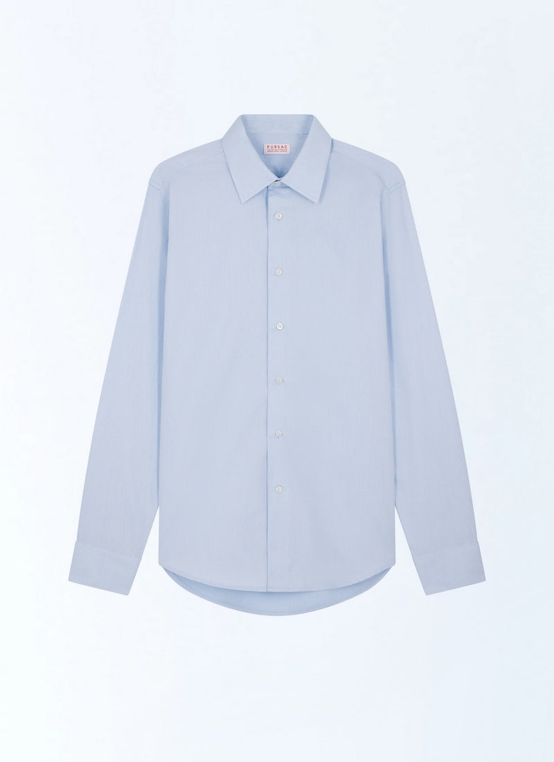Chemise En Popeline De Coton - Bleu