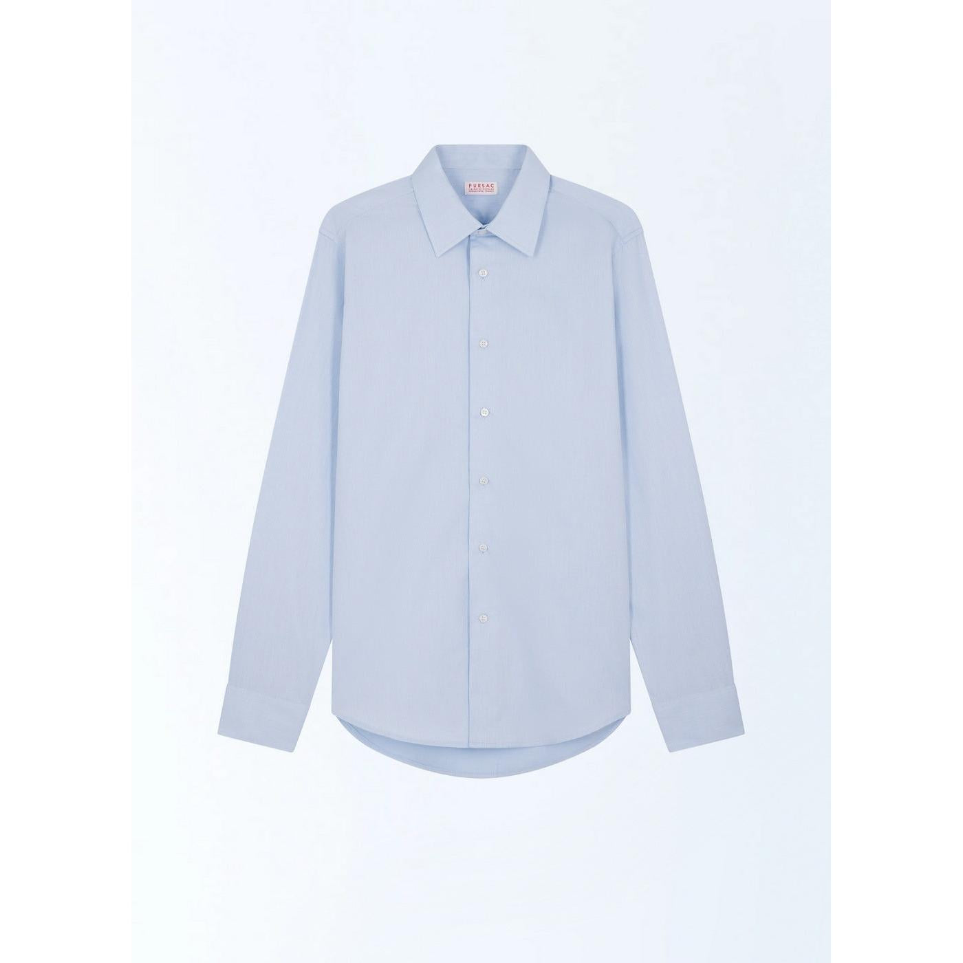 Camisa de popelina de algodón - Azul
