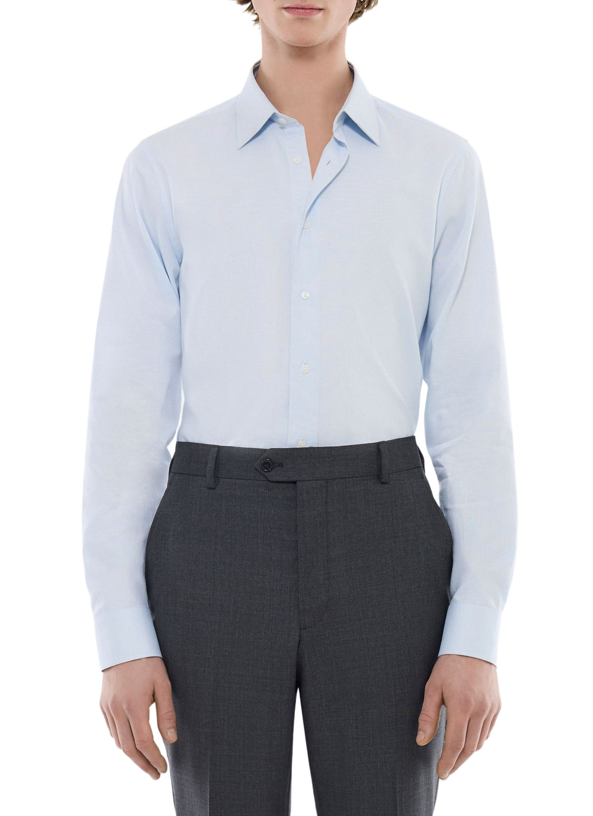 Chemise Micro Dessin - Bleu Clair