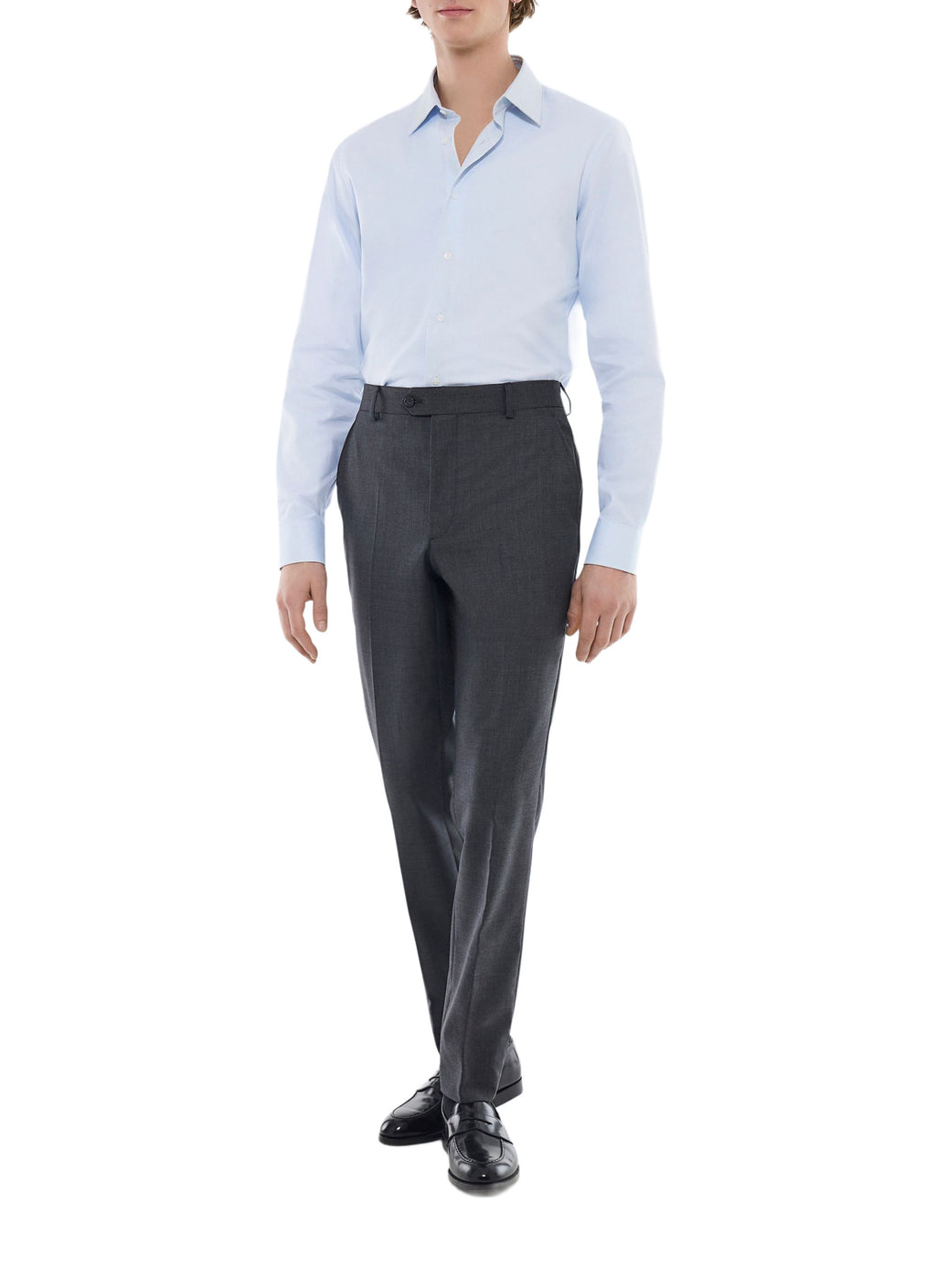 Chemise Micro Dessin - Bleu Clair