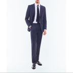 Chemise Rayée À Col Droit En Coton - Bleu Ciel