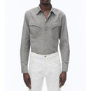 Gray Cotton Western Shirt - Dark Gray