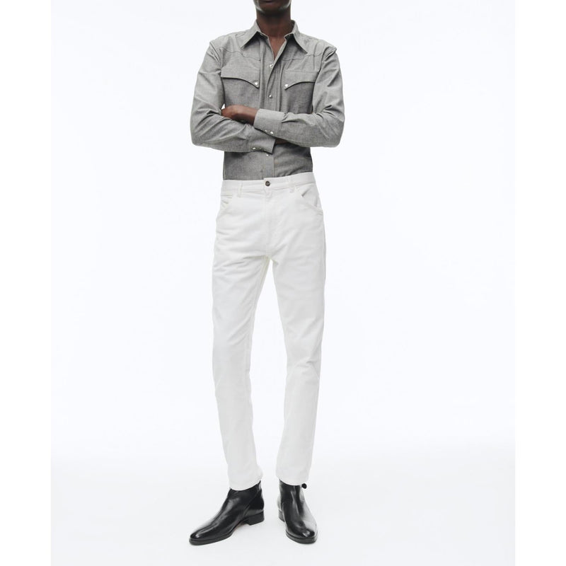 Gray Cotton Western Shirt - Dark Gray
