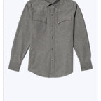 Gray Cotton Western Shirt - Dark Gray