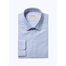 Fursac - Chemise Bleu Ciel En Micro Armuré De Coton - Bleu Ciel