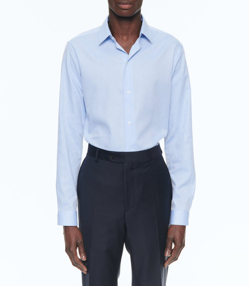 Fursac - Camisa de sarga de algodón azul - Azul