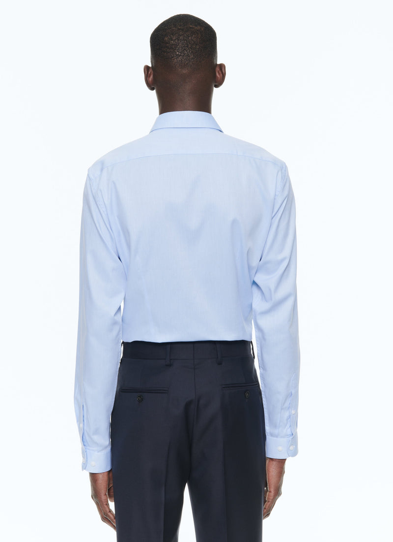 Fursac - Chemise Bleue En Twill De Coton - Bleu