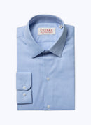 Fursac - Chemise Bleue En Twill De Coton - Bleu