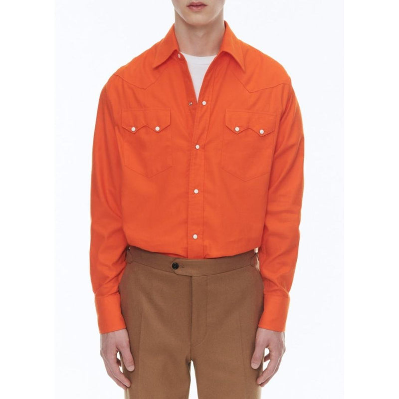 Surchemise En Flanelle De Coton - Orange