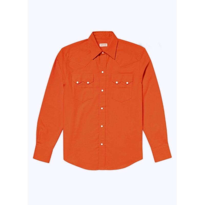 Surchemise En Flanelle De Coton - Orange