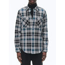 Chemise À Col Hirondelle En Coton Gratté - Noir - Tartan Breton
