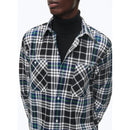Chemise À Col Hirondelle En Coton Gratté - Noir - Tartan Breton