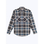 Swallow Collar Shirt In Brushed Cotton - Black - Breton Tartan