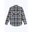 Chemise À Col Hirondelle En Coton Gratté - Noir - Tartan Breton