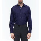 Camicia a quadri con tasche applicate - Blu navy