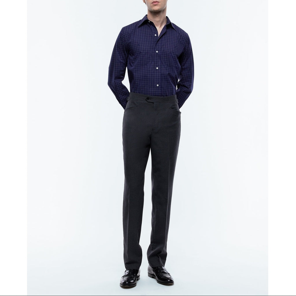 Camicia a quadri con tasche applicate - Blu navy