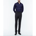 Camicia a quadri con tasche applicate - Blu navy