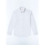 Fitted Cotton Bib Shirt - White